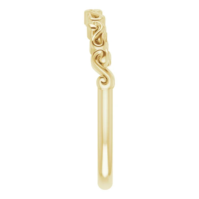 14K Yellow Gold Matching Band