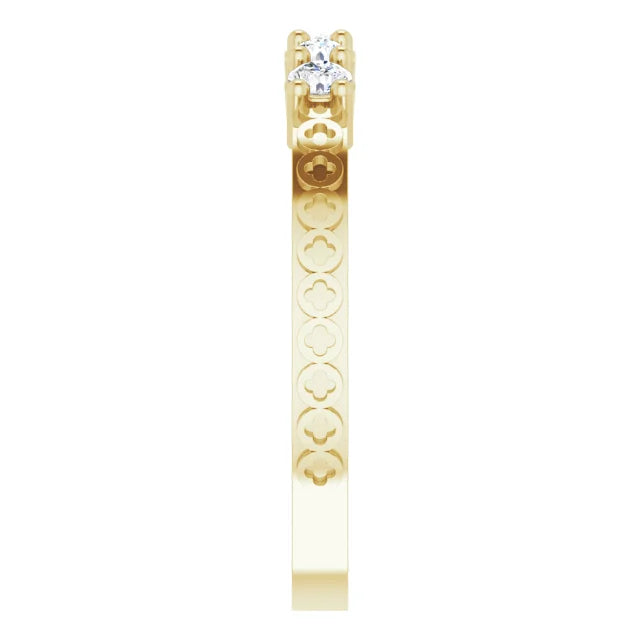 14K Yellow Gold 1/3 CTW Natural Diamond Five-Stone Anniversary Band