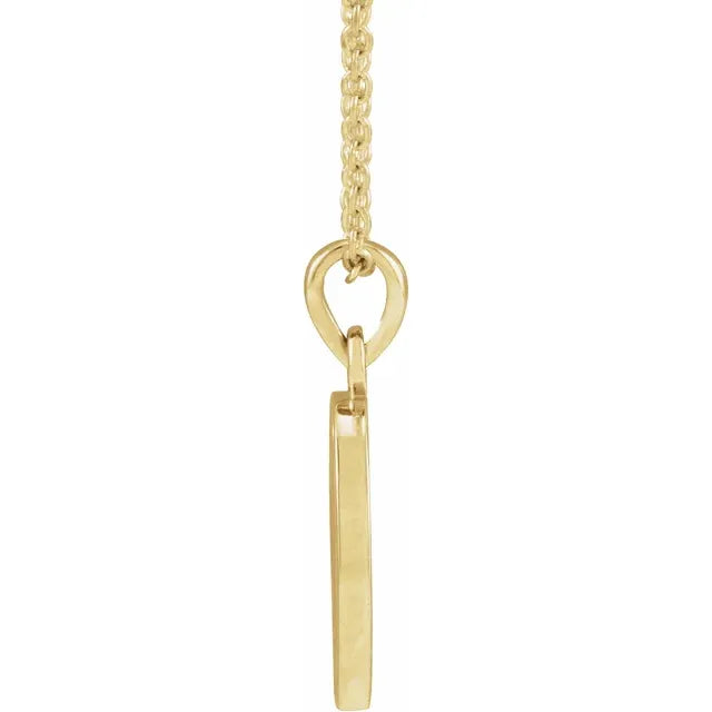 14K Yellow Gold Retro "Love" 16-18" Necklace