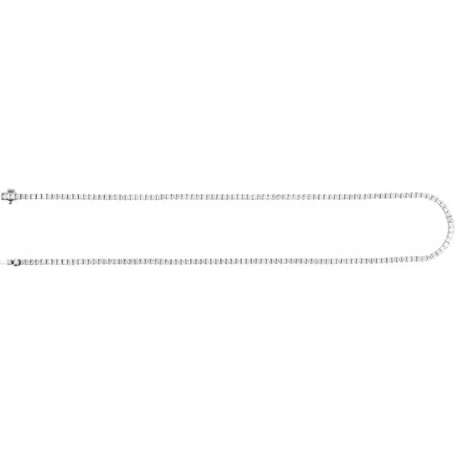 14K White Gold 7 1/4 CTW Lab-Grown Diamond 16" Necklace