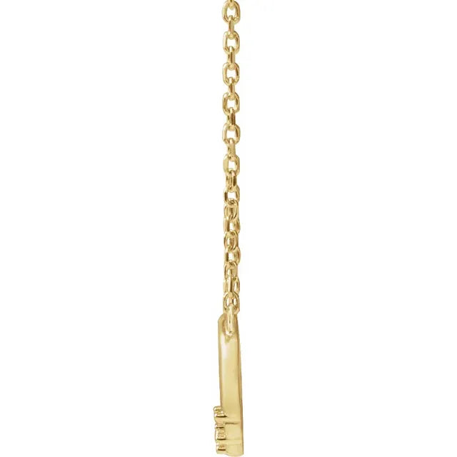 14K Yellow Gold 4-Stone Family Circle 18" Necklace Mounting