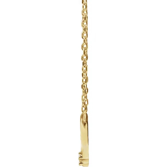14K Yellow Gold 3-Stone Family Circle 18" Necklace Mounting