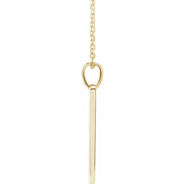 14K Yellow Gold 2-Stone Family Bar 16-18" Necklace Mounting