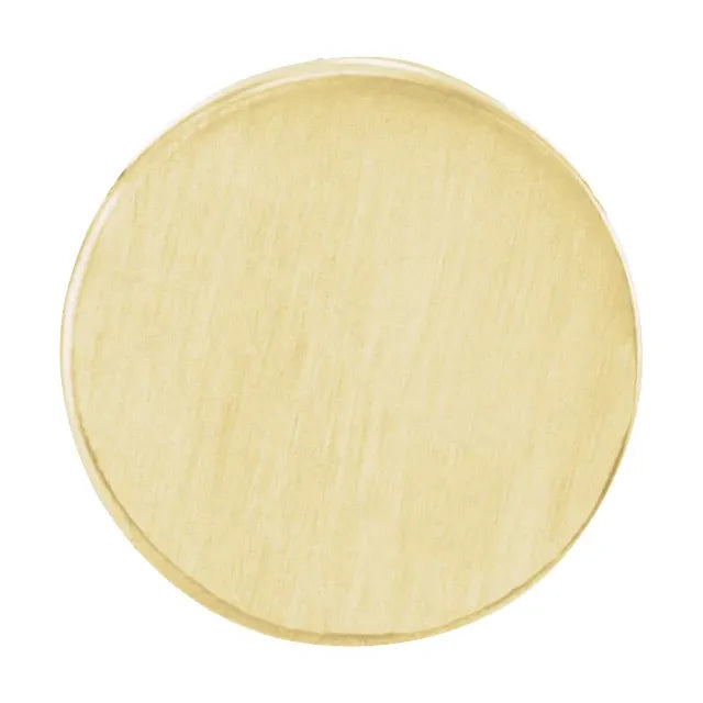 14K Yellow Gold 10 mm Engravable Disc Slide Pendant