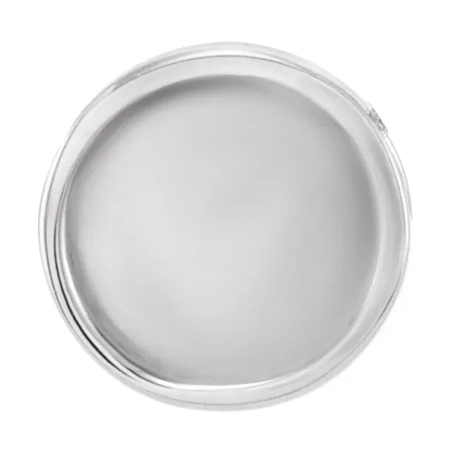 14K White Gold 10 mm Engravable Disc Slide Pendant