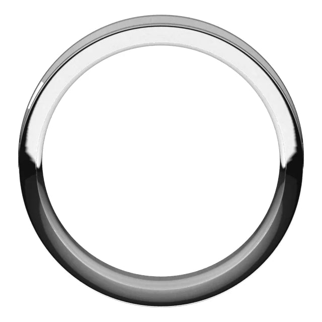 14K White Gold 6 mm Reversed Knife Edge Band