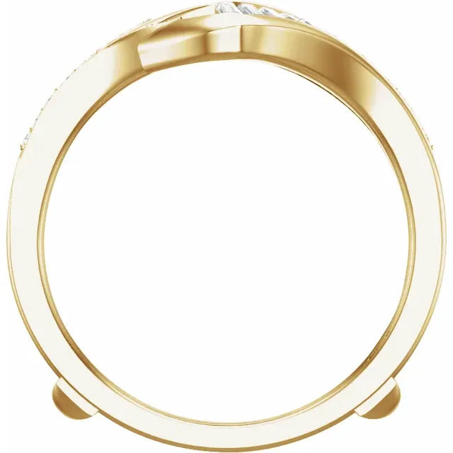 14K Yellow Gold 5/8 CTW Natural Diamond Ring Guard