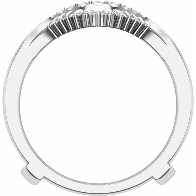 14K White Gold Ring Guard
