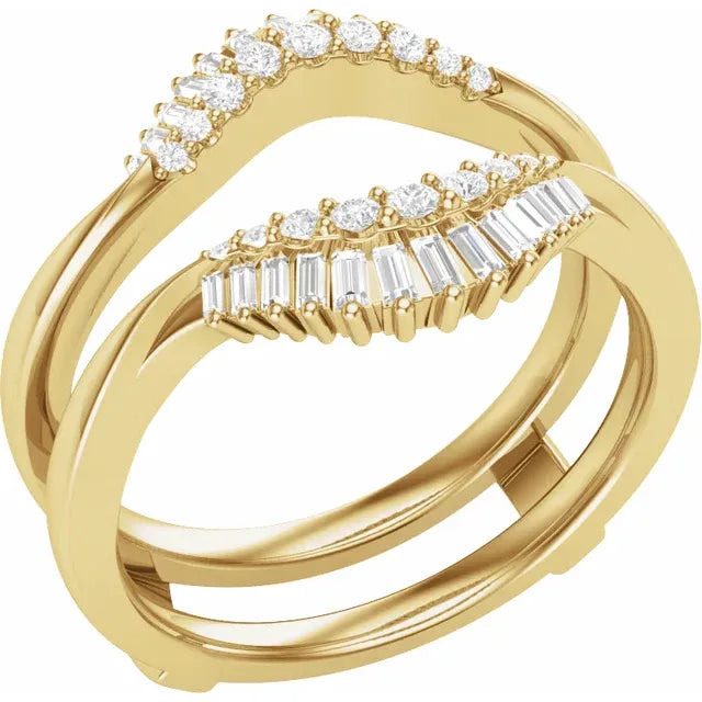 14K Yellow Gold Ring Guard