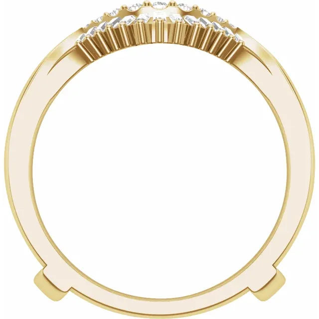 14K Yellow Gold Ring Guard