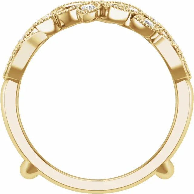 14K Yellow Gold 1/3 CTW Natural Diamond Ring Guard