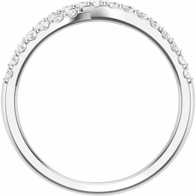 14K White Gold 3/8 CTW Natural Diamond Anniversary Band