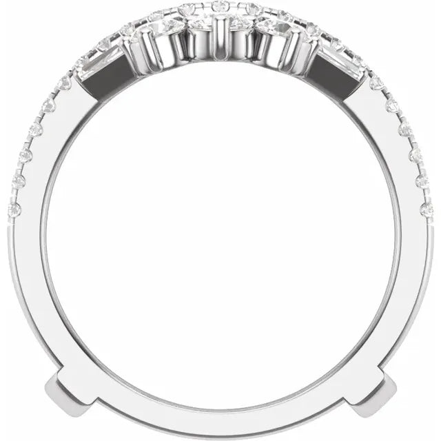14K White Gold 1 1/5 CTW Lab-Grown Diamond Ring Guard