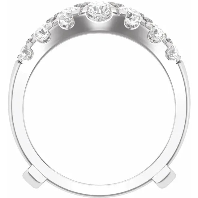 14K White Gold 1 1/2 CTW Lab-Grown Diamond Ring Guard