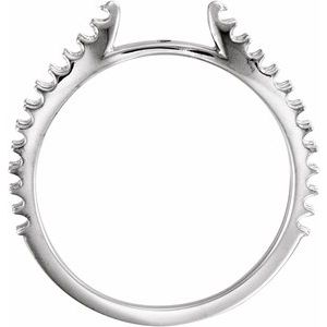 14K White Gold Accented Sculptural-Inspired Peg Shank