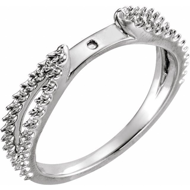 14K White Gold Accented Sculptural-Inspired Peg Shank