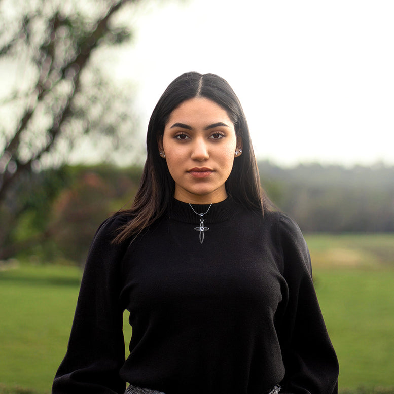 18K White Gold 2 ct Created Diamond CZ Cross Stud Necklace Plated 18 inch