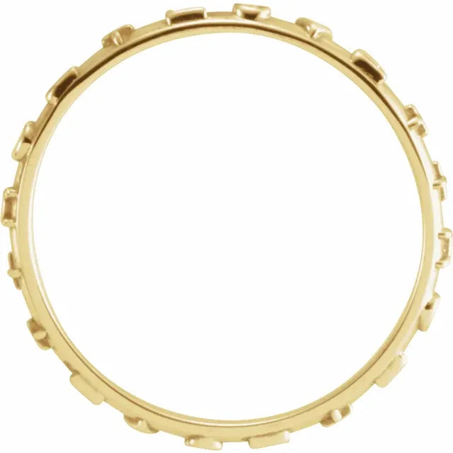 14K Yellow Gold True Love Chastity Ring