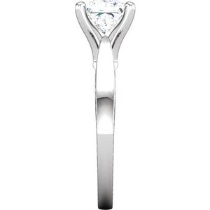 14K White Gold Sculptural-Inspired Shank for Peg Setting