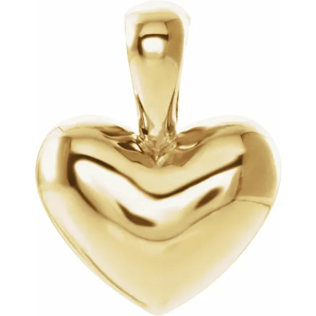 14K Yellow Gold Youth Heart Pendant