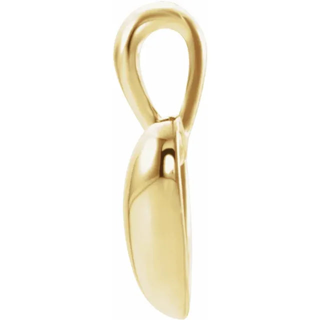 14K Yellow Gold Youth Heart Pendant