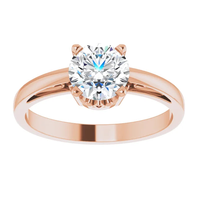 14K Rose Gold Stuller Lab-Created Moissanite Ring