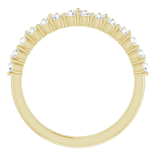 14K Yellow Gold 5/8 CTW Lab-Grown Diamond Stackable Ring