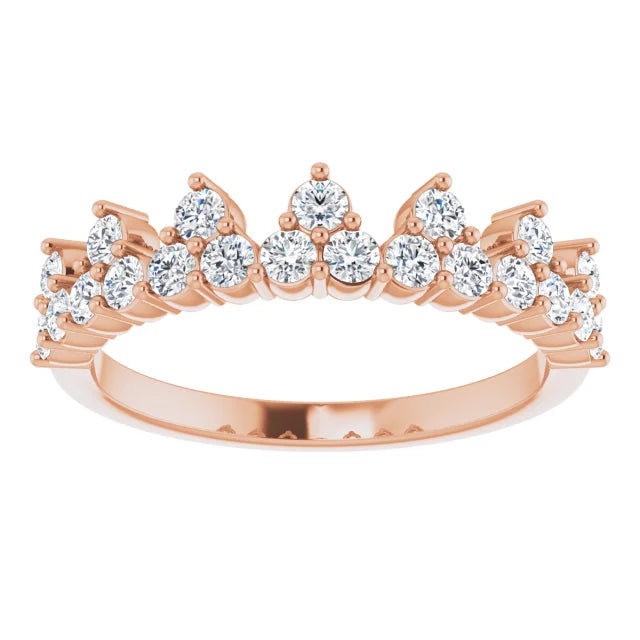 14K Rose Gold 5/8 CTW Lab-Grown Diamond Stackable Ring