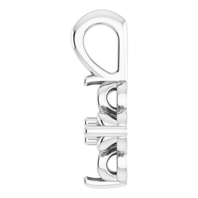14K White Gold Youth Pendant Mounting