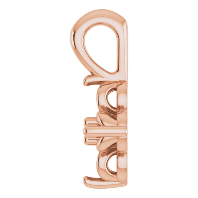 14K Rose Gold Youth Pendant Mounting