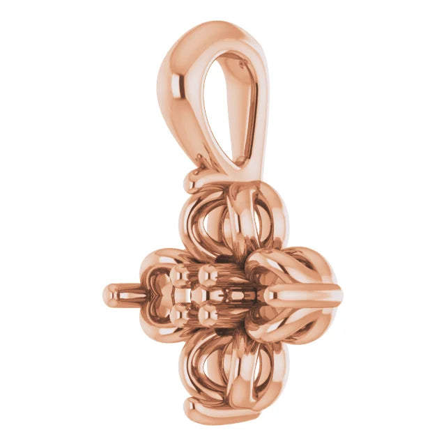 14K Rose Gold Youth Pendant Mounting