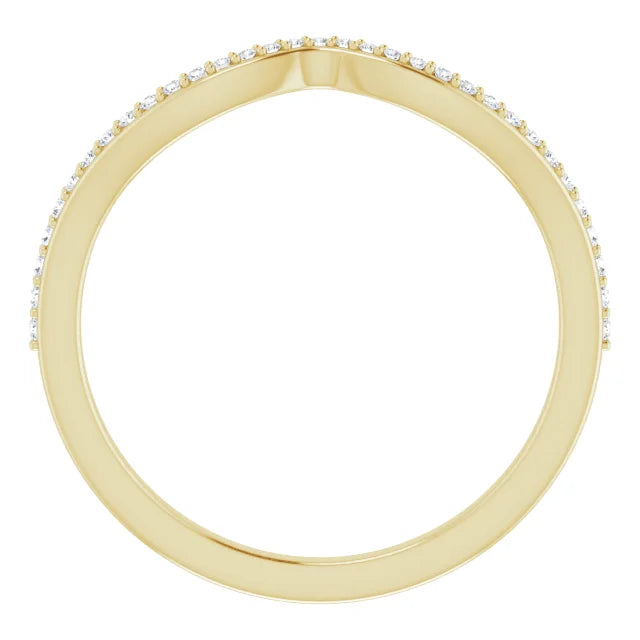 14K Yellow Gold 1/10 CTW Natural Diamond Band