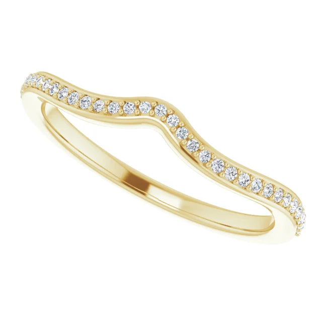 14K Yellow Gold 1/10 CTW Natural Diamond Band