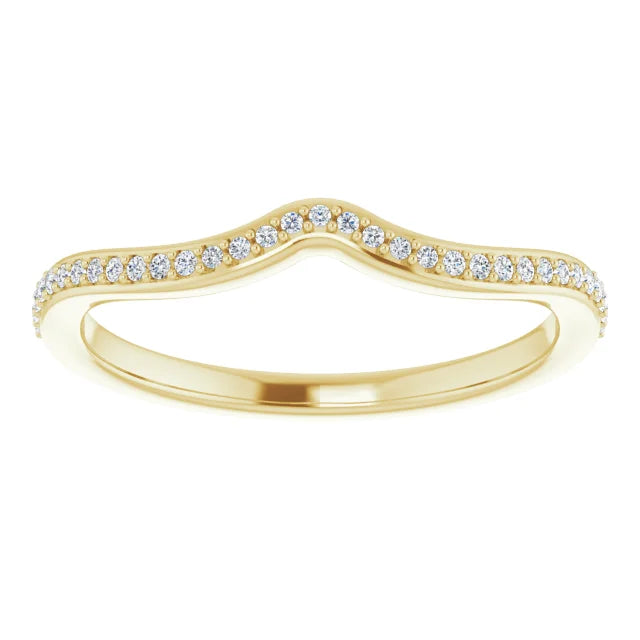14K Yellow Gold 1/10 CTW Natural Diamond Band