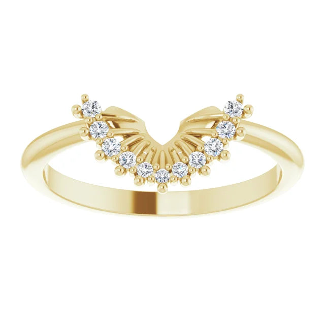 14K Yellow Gold .08 CTW Diamond Band