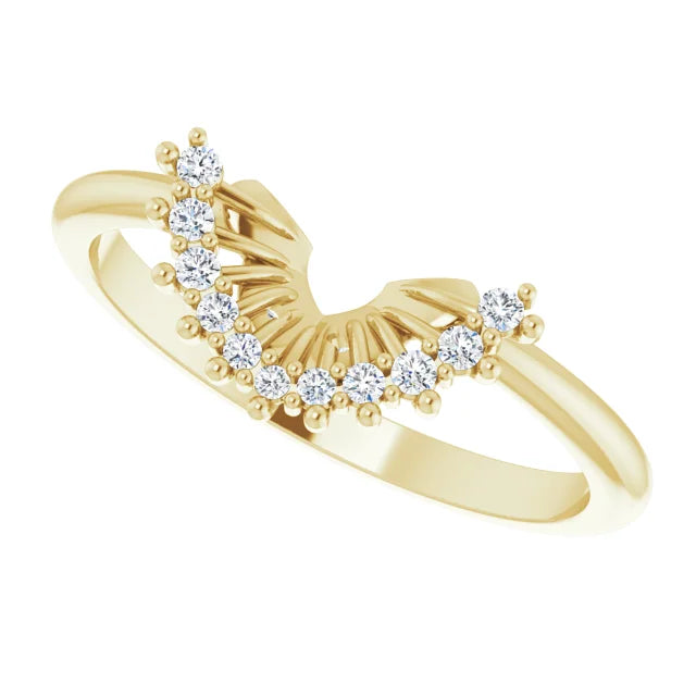 14K Yellow Gold .08 CTW Diamond Band