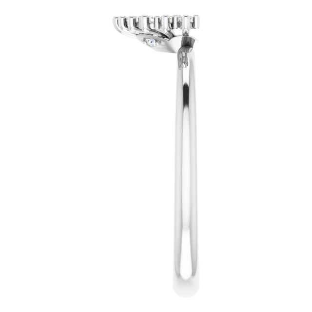 14K White Gold .08 CTW Diamond Band