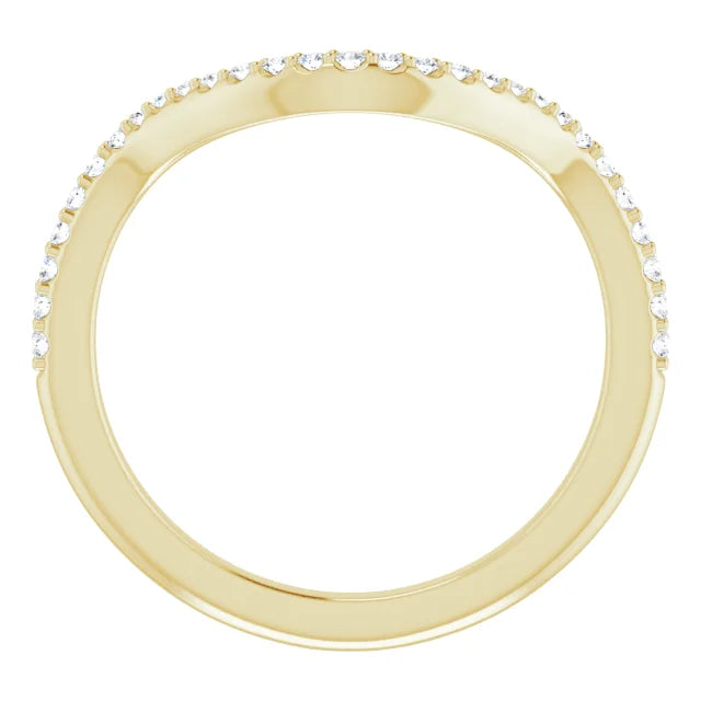 14K Yellow Gold 1/5 CTW Diamond Band