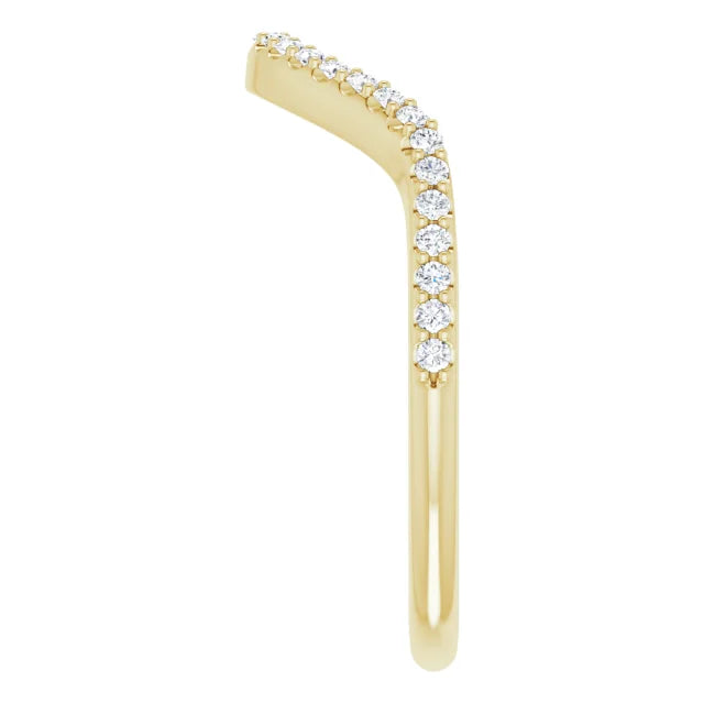 14K Yellow Gold 1/5 CTW Diamond Band
