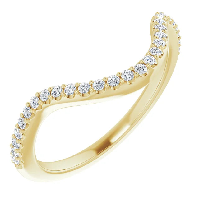 14K Yellow Gold 1/5 CTW Diamond Band