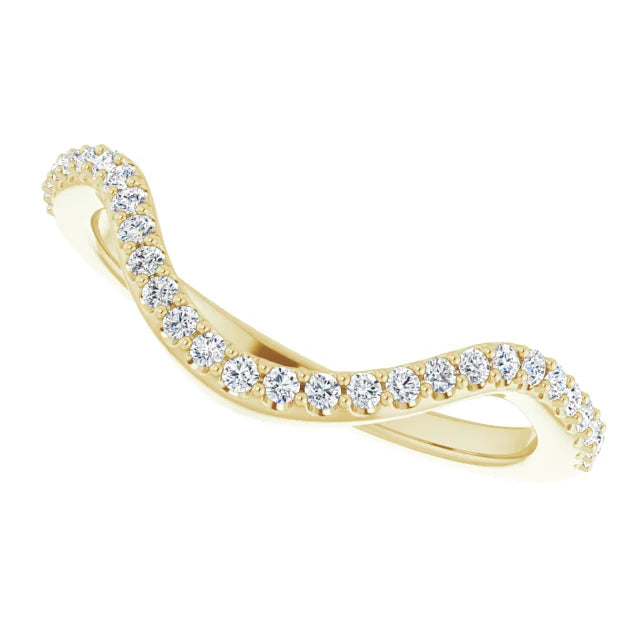 14K Yellow Gold 1/5 CTW Diamond Band