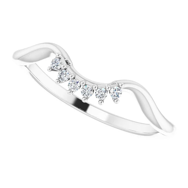 14K White Gold .05 CTW Diamond Matching Band