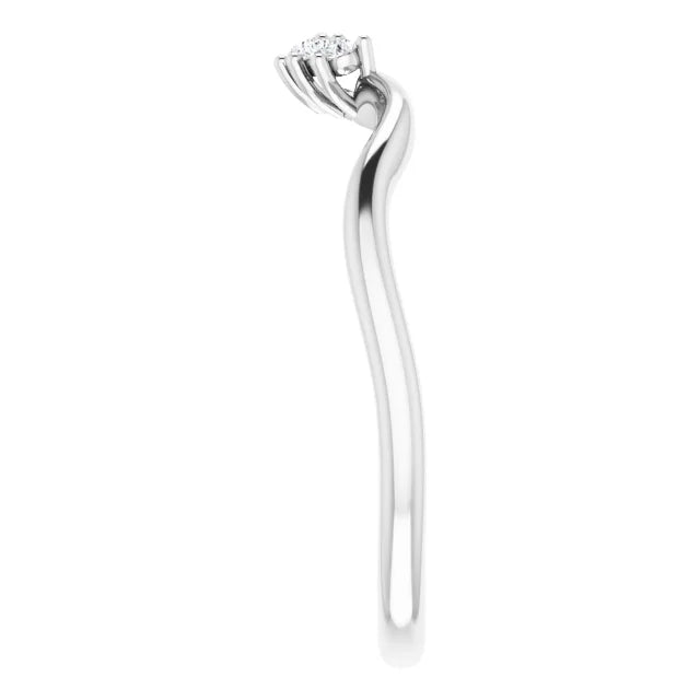 14K White Gold .05 CTW Diamond Matching Band