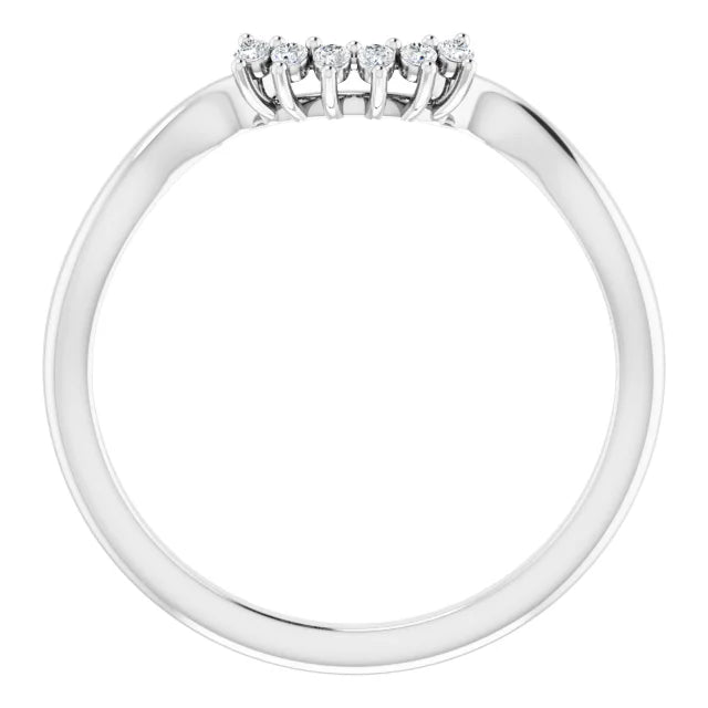 14K White Gold .05 CTW Diamond Matching Band