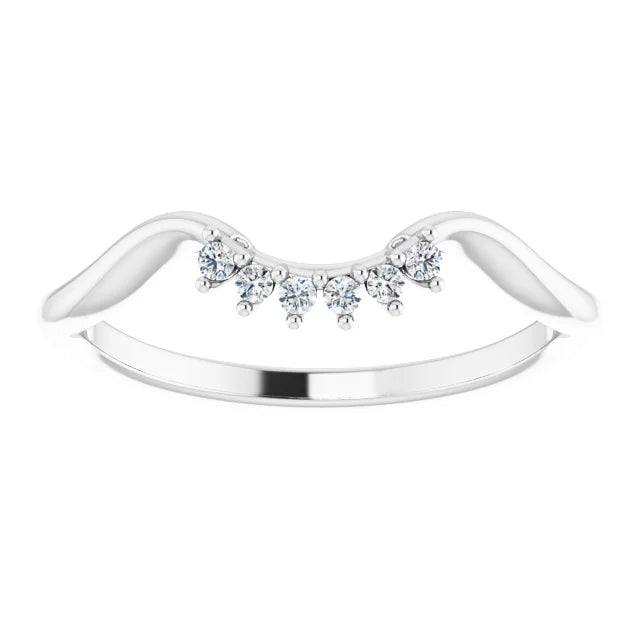 14K White Gold .05 CTW Diamond Matching Band