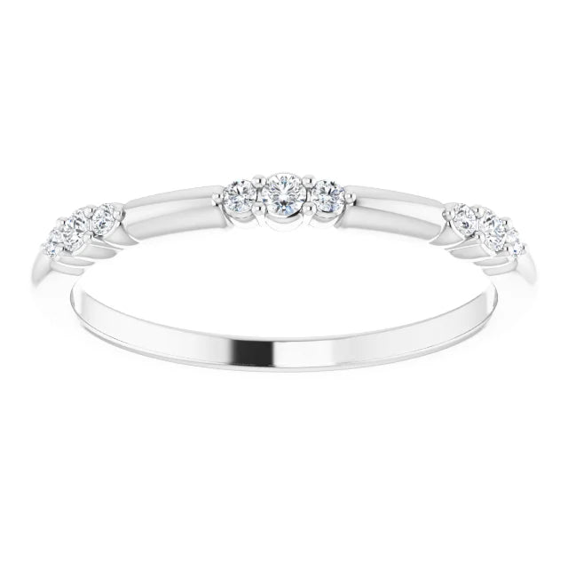 14K White Gold 1/8 CTW Lab-Grown Diamond Stackable Ring