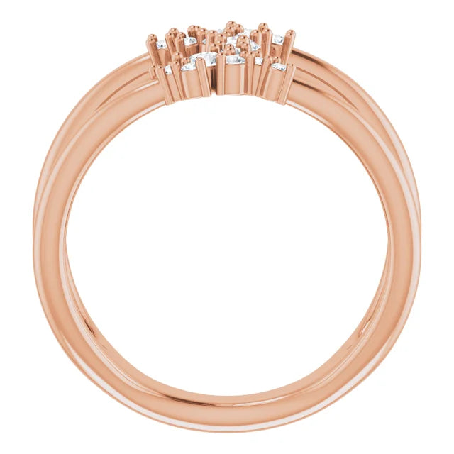 14K Rose Gold 1/3 CTW Diamond Negative Space Ring