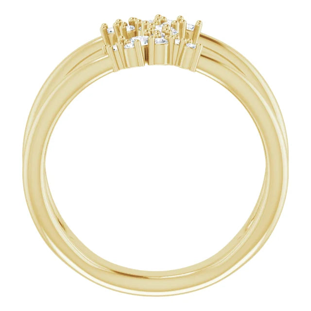 14K Yellow Gold 1/3 CTW Diamond Negative Space Ring