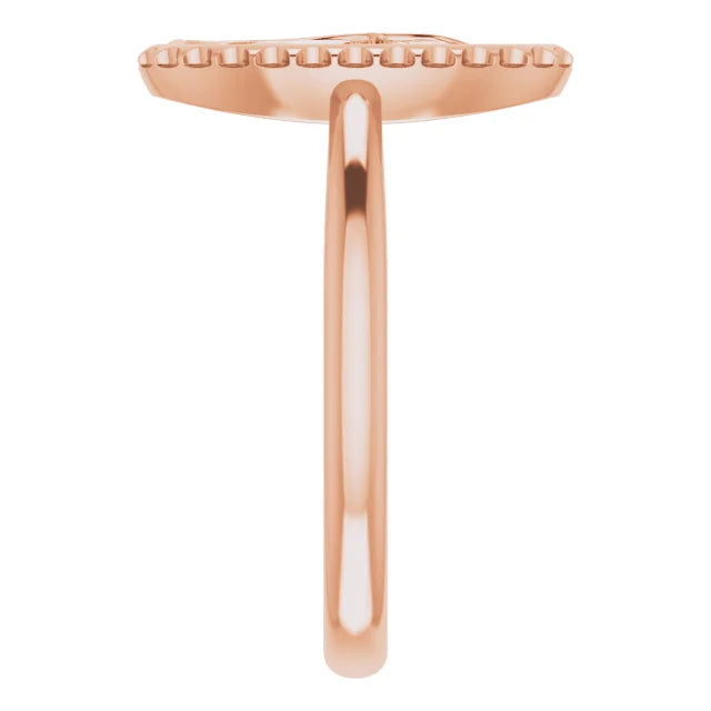 14K Rose Gold Miraculous Medal Ring