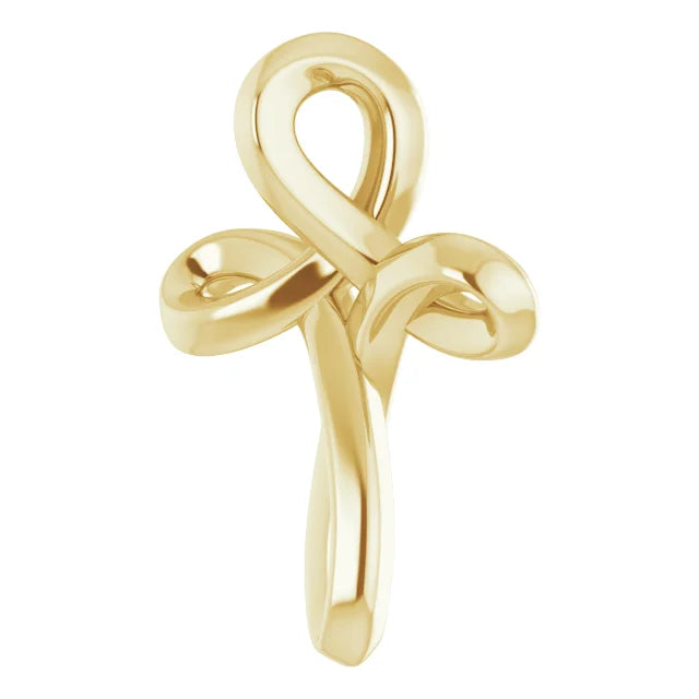 14K Yellow Gold mm Youth Cross Pendant